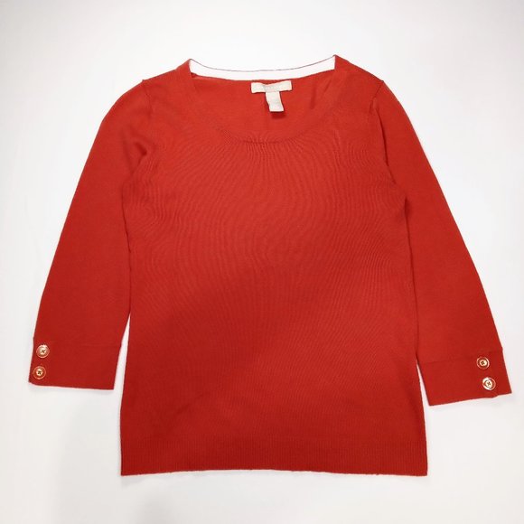 Banana Republic Scoop neck, Orange Knit Sweater US XS - Picture 1 of 4